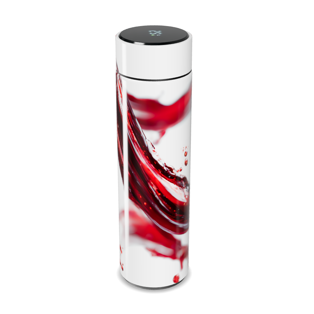 Garrafa Térmica Touch - Branco com Estampa Vermelha