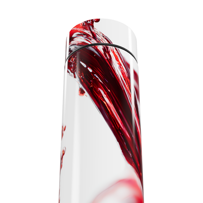 Garrafa Térmica Touch - Branco com Estampa Vermelha