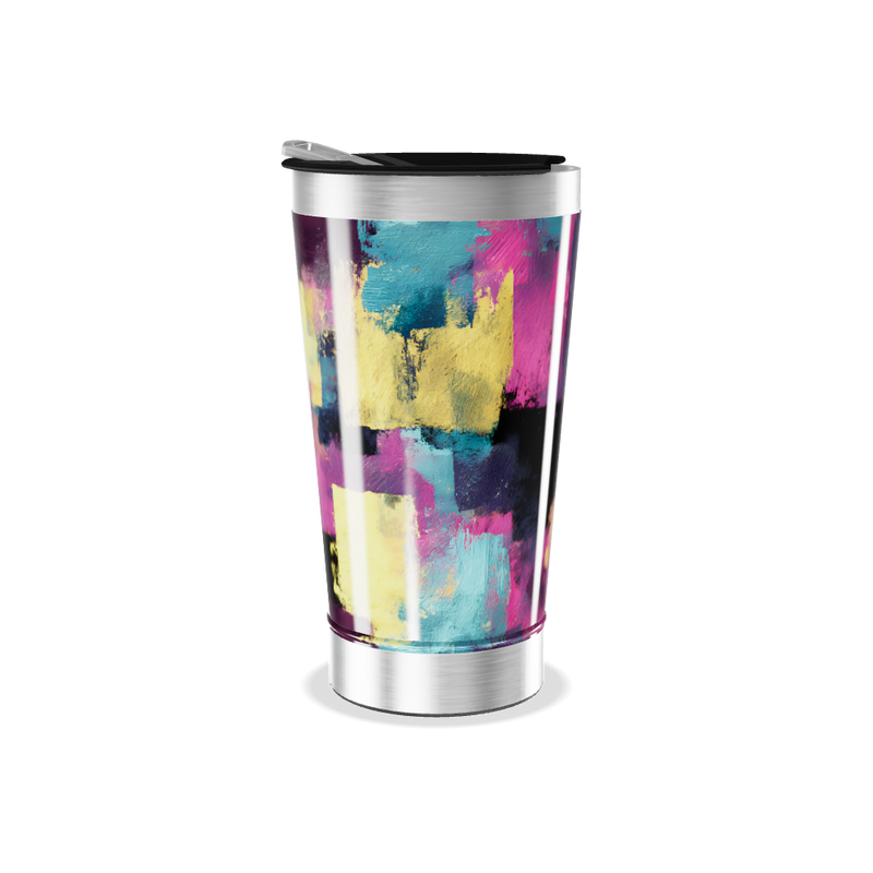 Copo Térmico - Estampa Abstrata Colorida