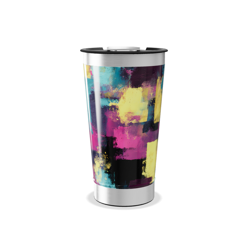 Copo Térmico - Estampa Abstrata Colorida