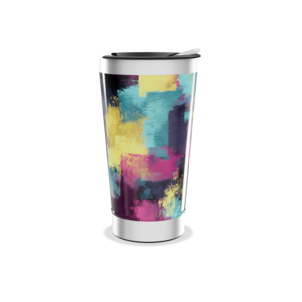 Copo Térmico - Estampa Abstrata Colorida