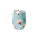 Copo Térmico Slim - Floral Azul Aço Inox