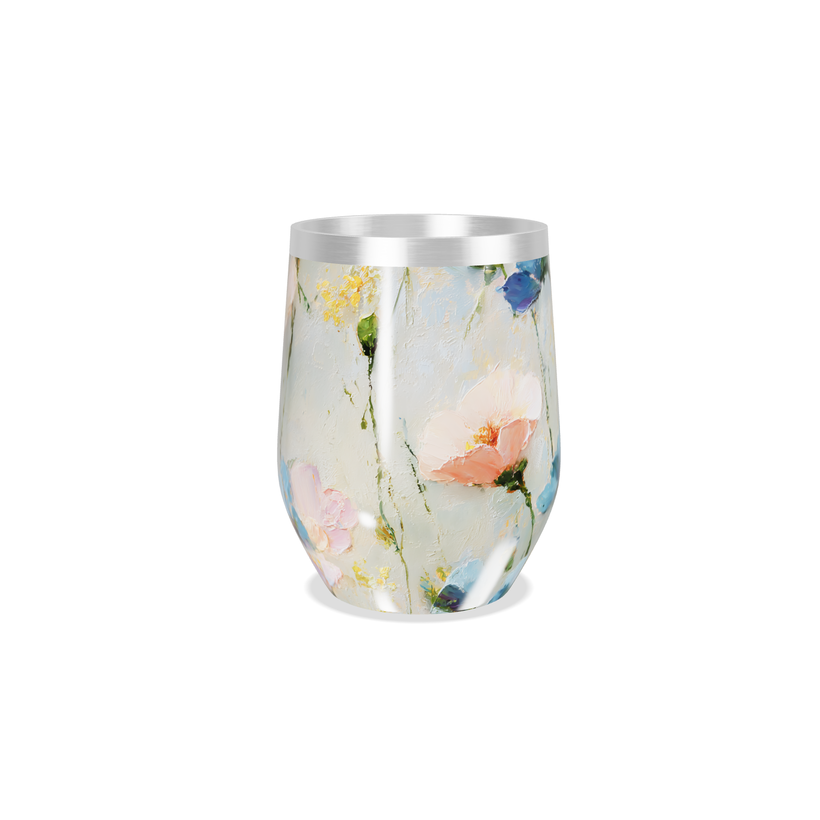 Copo Térmico Slim - Floral colorido aço inox