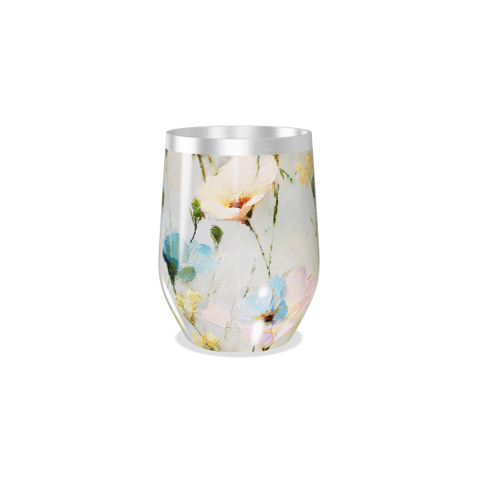 Copo Térmico Slim - Floral colorido aço inox