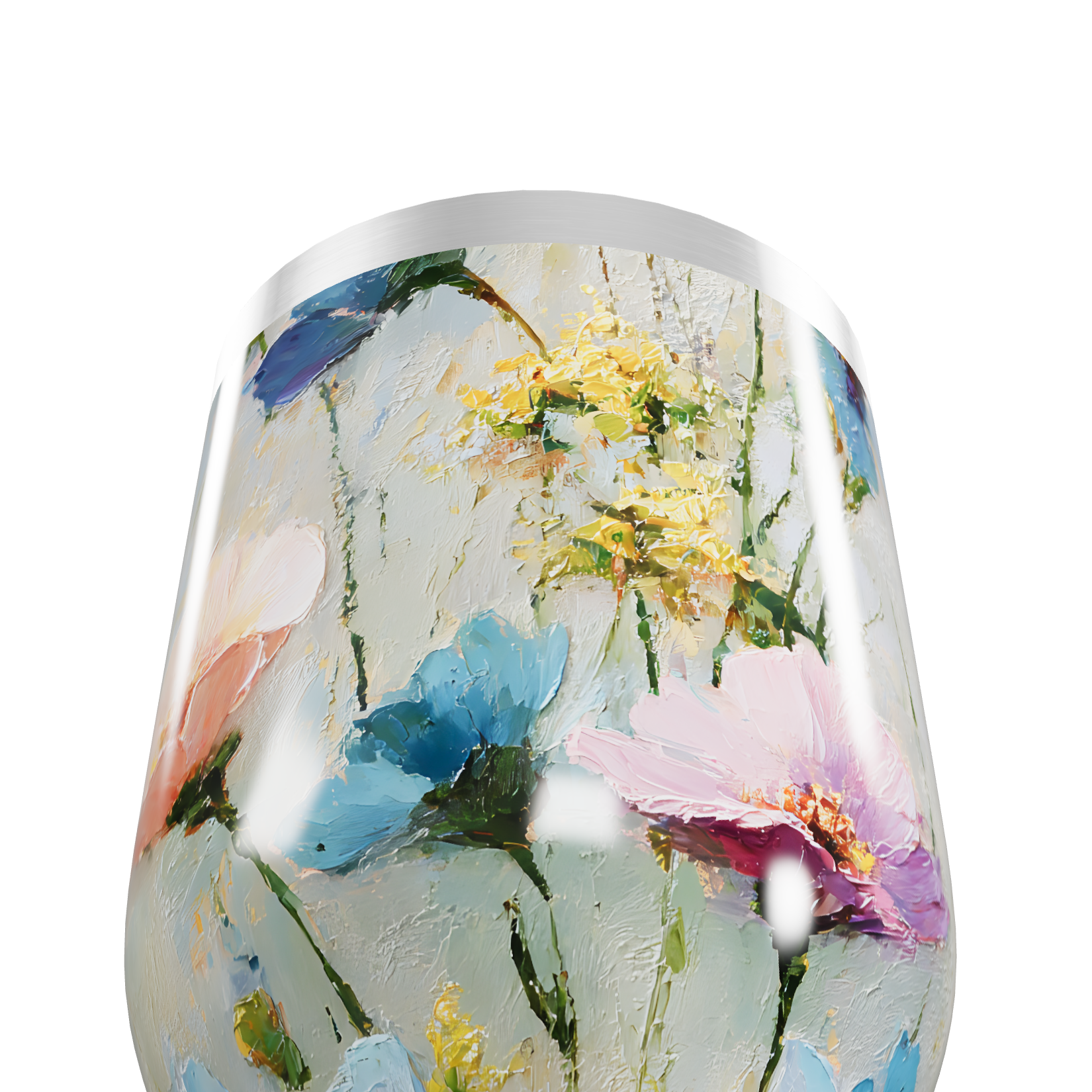 Copo Térmico Slim - Floral colorido aço inox