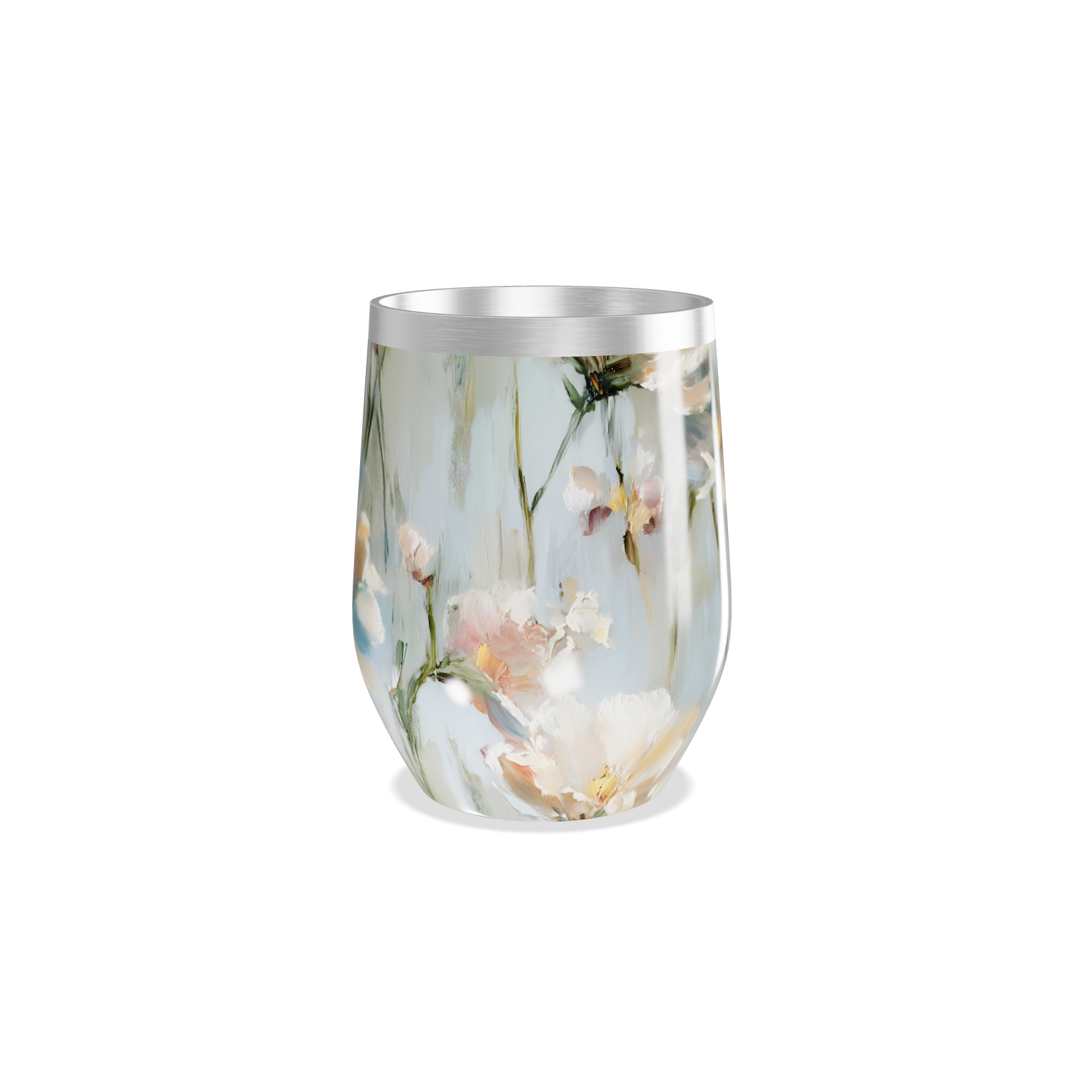 Copo Térmico Slim - Flores Coloridas Aço Inox