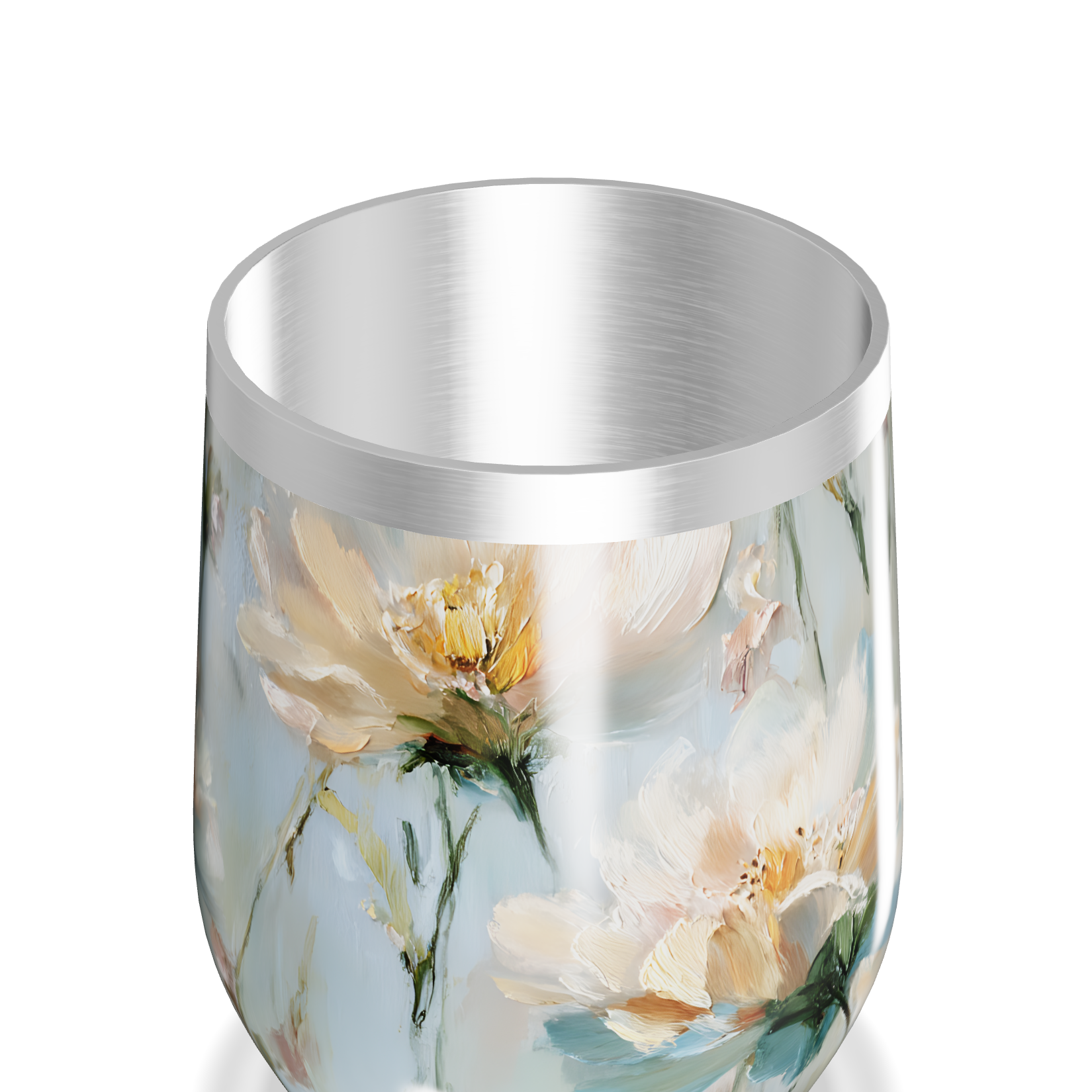 Copo Térmico Slim - Flores Coloridas Aço Inox