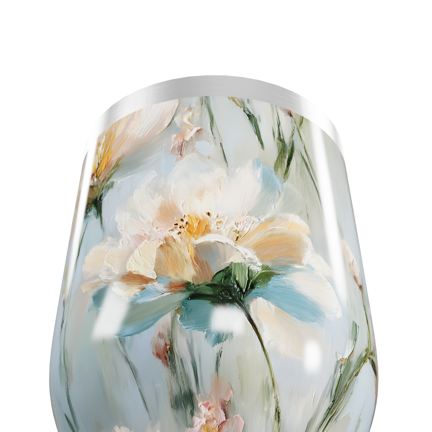 Copo Térmico Slim - Flores Coloridas Aço Inox