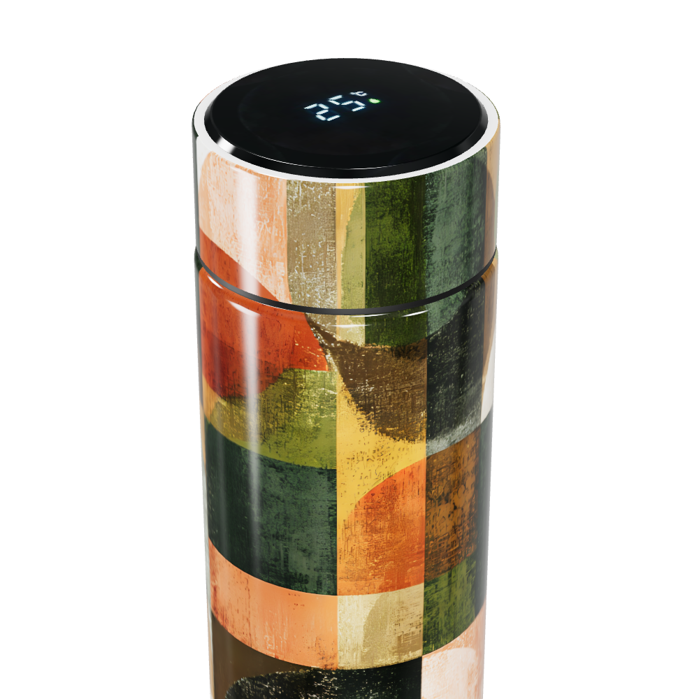 Garrafa Térmica Touch - Estampa Abstrata Colorida