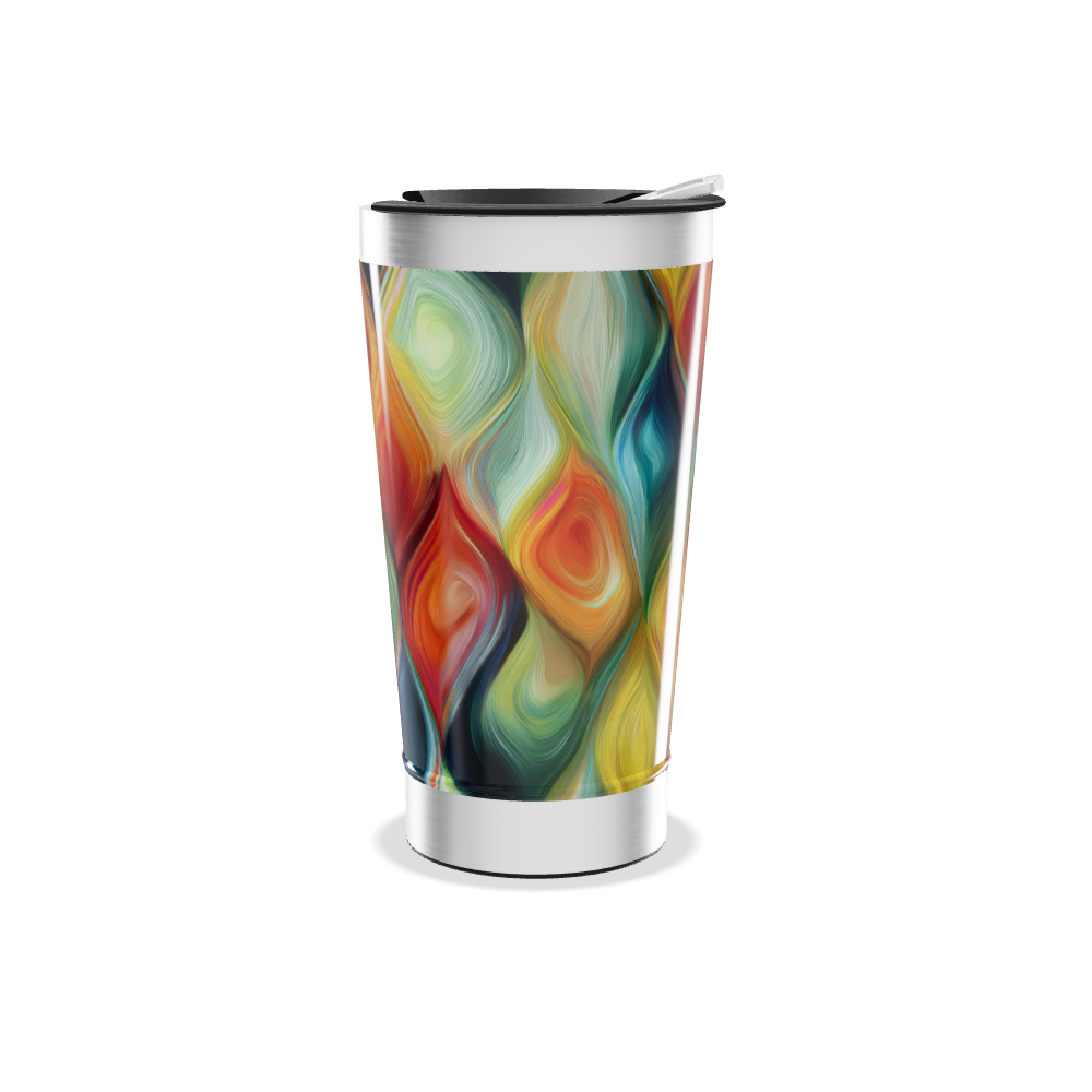 Copo Térmico - Estampa Colorida Abstrata