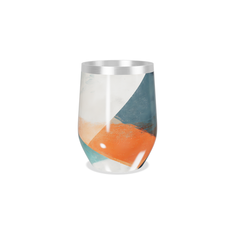 Copo Térmico Slim - Azul com Detalhe Laranja