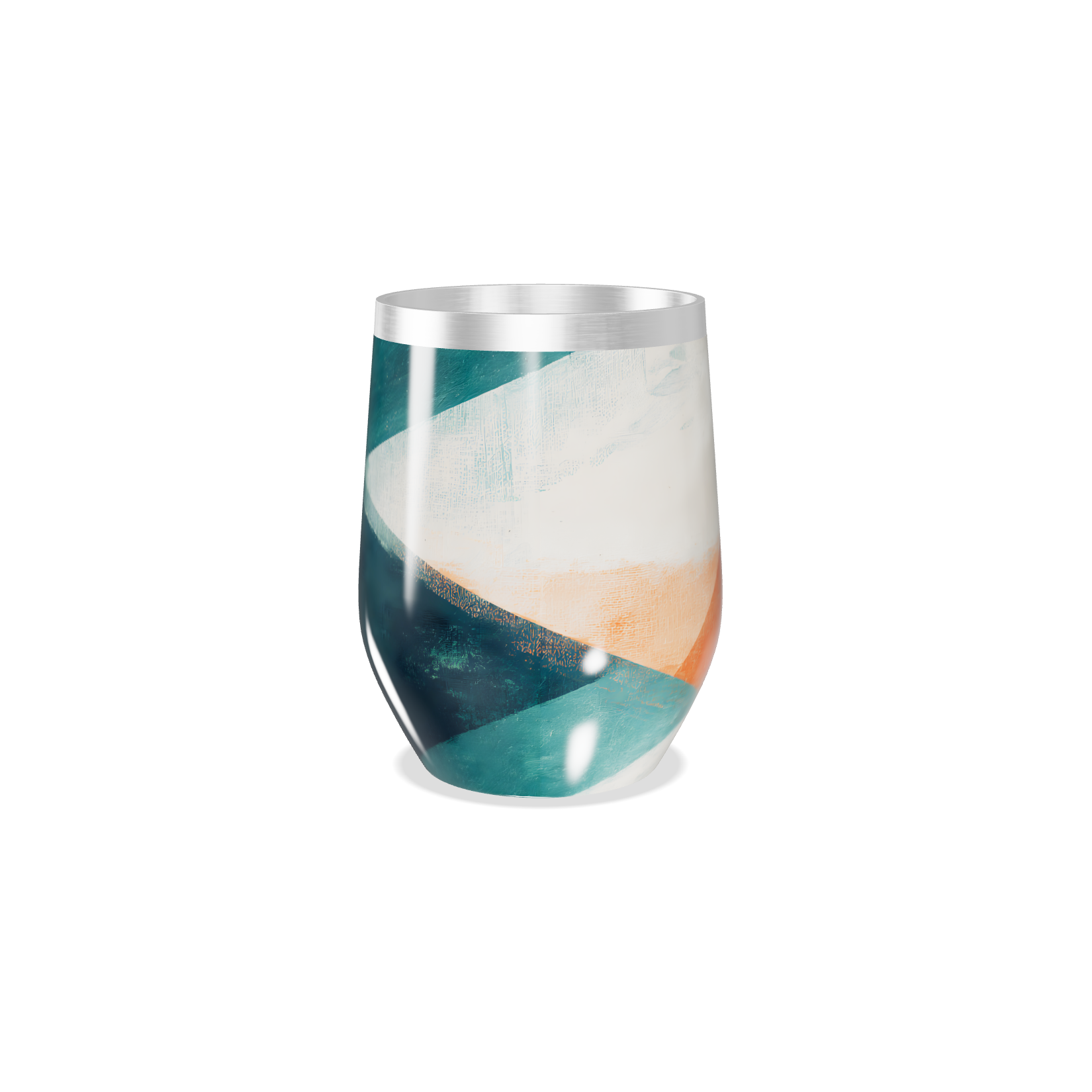 Copo Térmico Slim - Azul com Detalhe Laranja