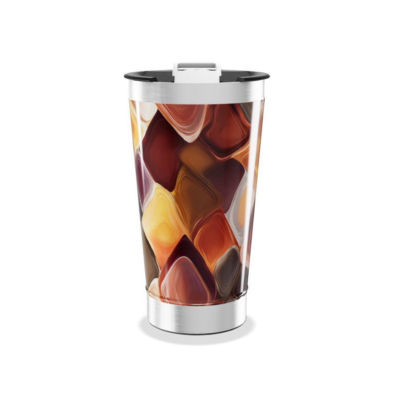 Copo Térmico - Estampa Abstrata Colorida