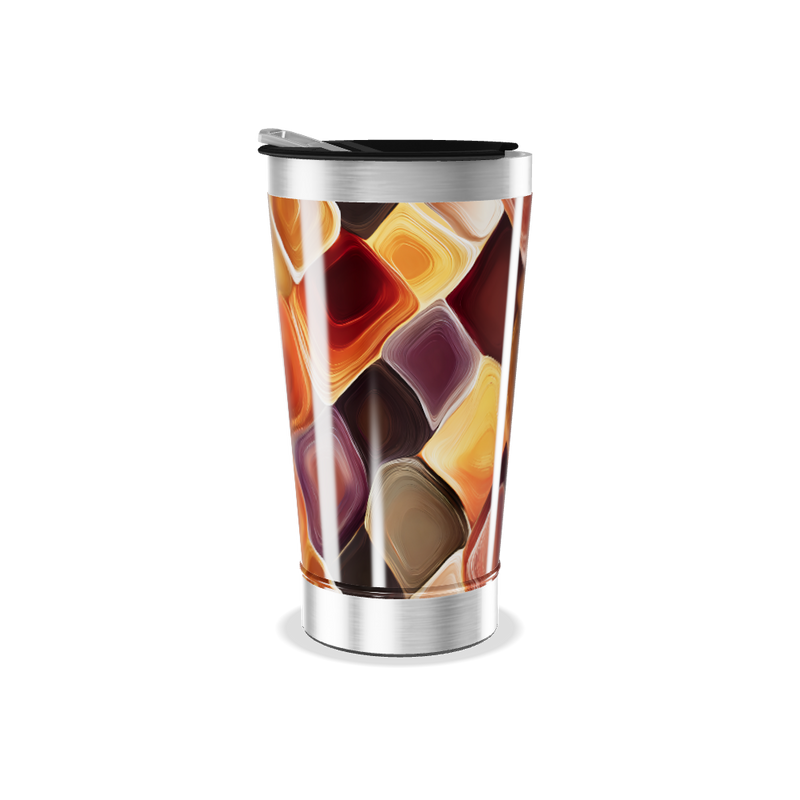 Copo Térmico - Estampa Abstrata Colorida