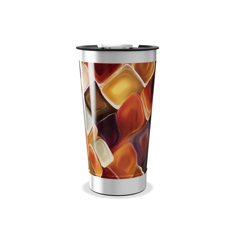 Copo Térmico - Estampa Abstrata Colorida