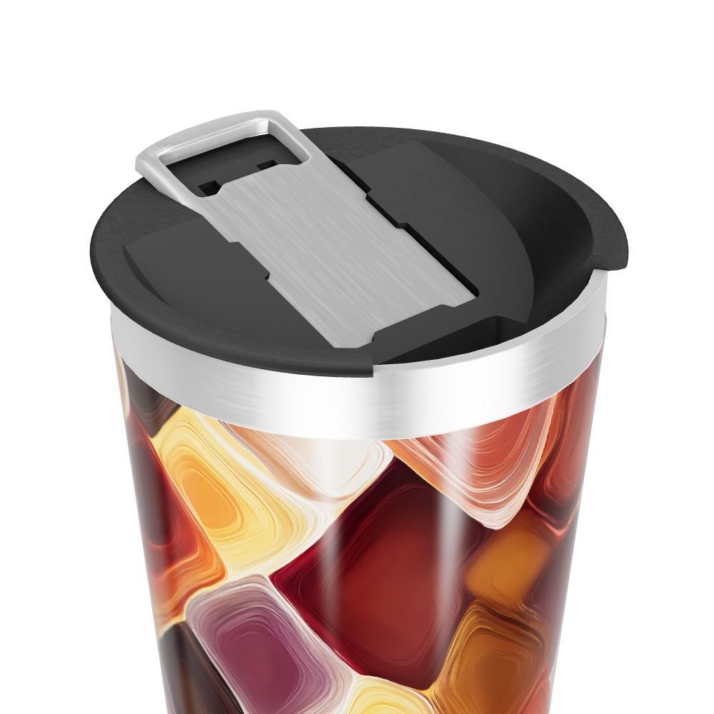 Copo Térmico - Estampa Abstrata Colorida