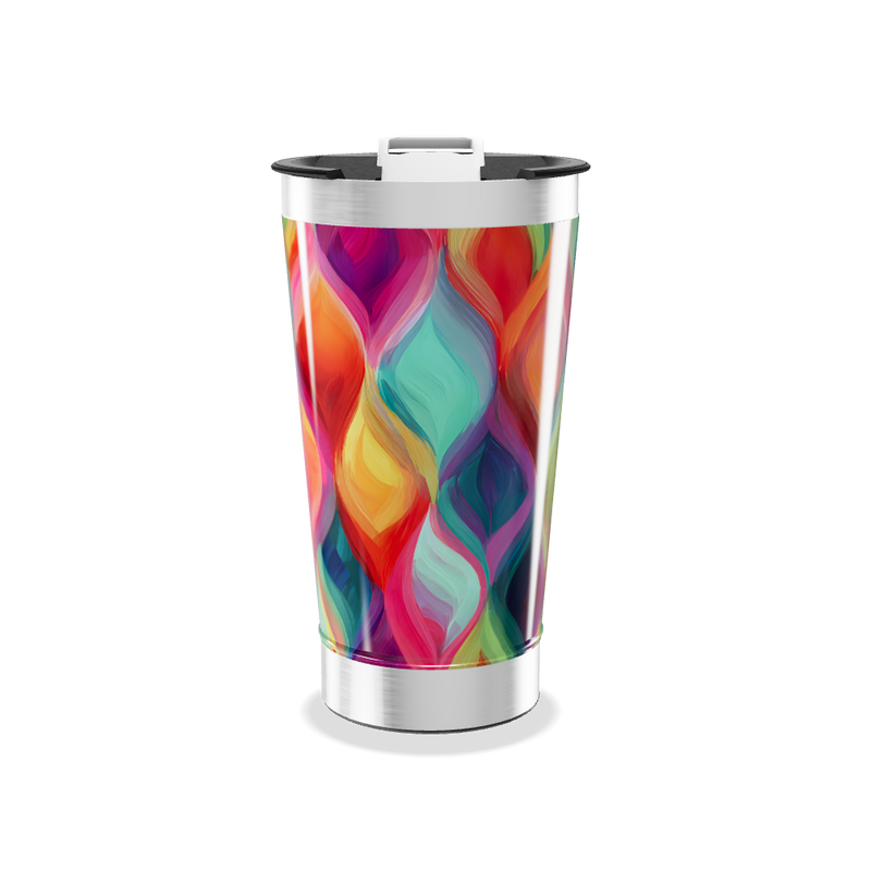 Copo Térmico - Estampa Colorida Abstrata