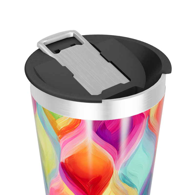Copo Térmico - Estampa Colorida Abstrata