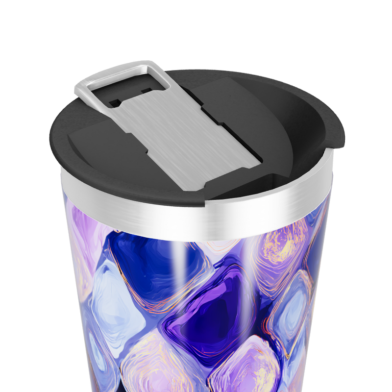 Copo Térmico - Estampa Geométrica Azul