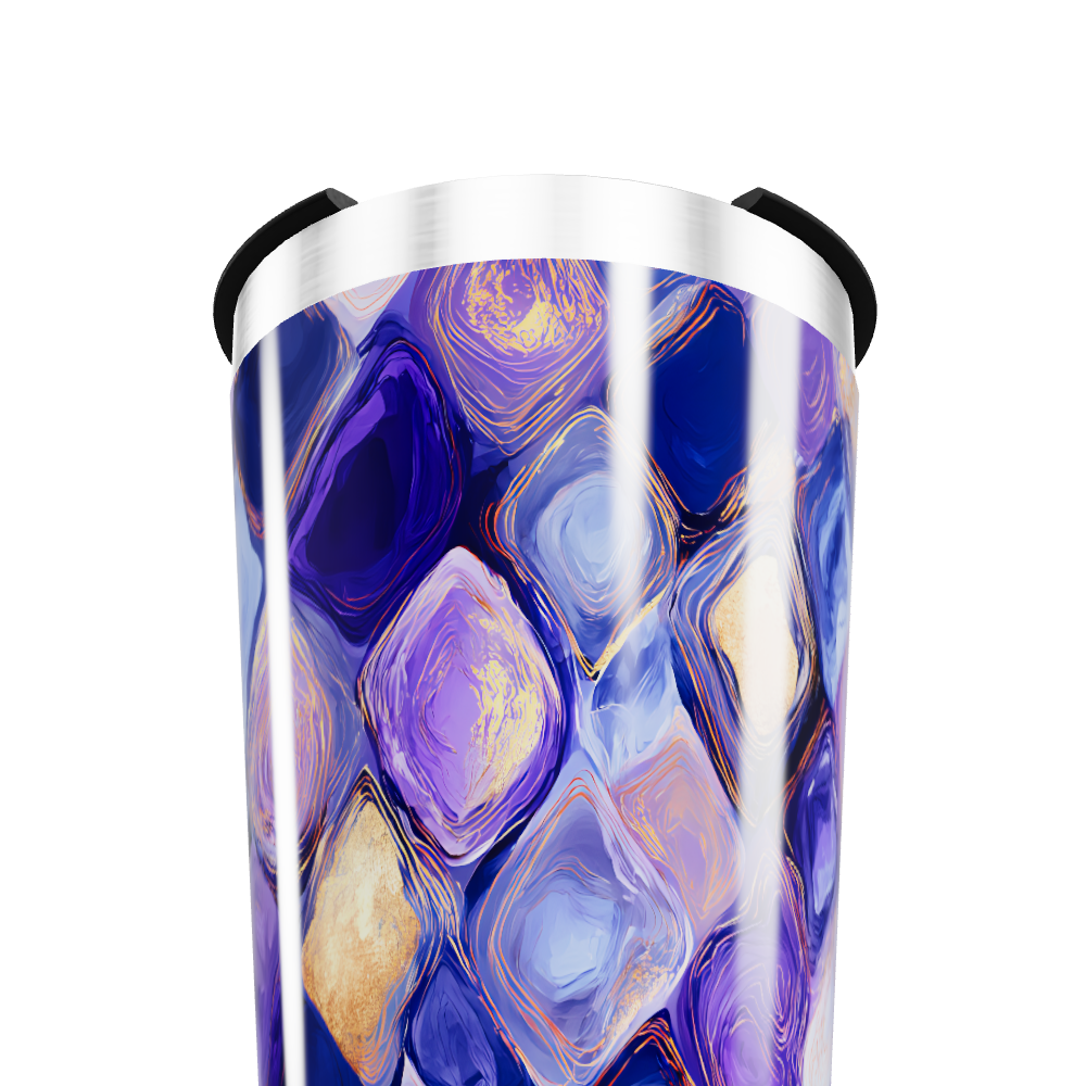 Copo Térmico - Estampa Geométrica Azul