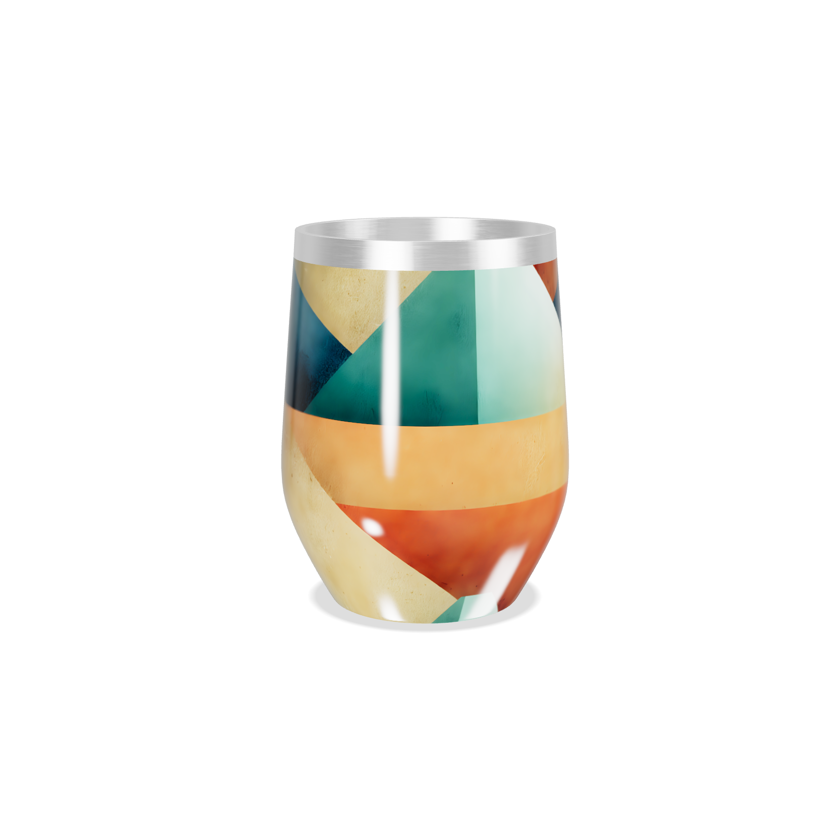 Copo Térmico Slim - Colorido Geométrico Inox