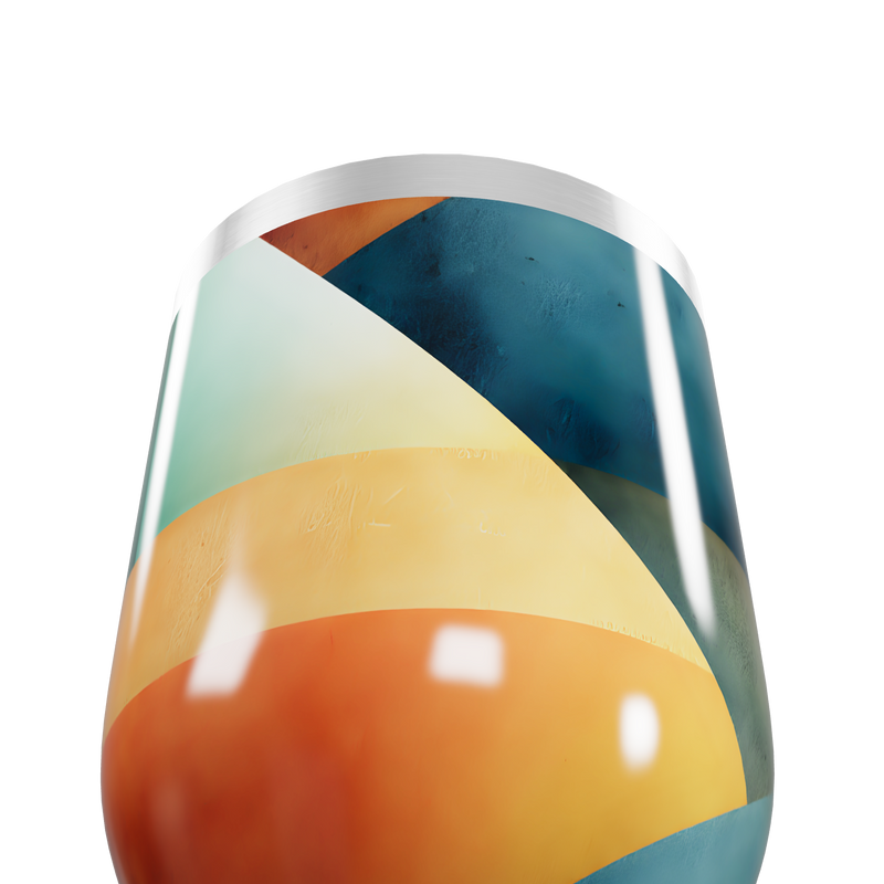 Copo Térmico Slim - Colorido Geométrico Inox