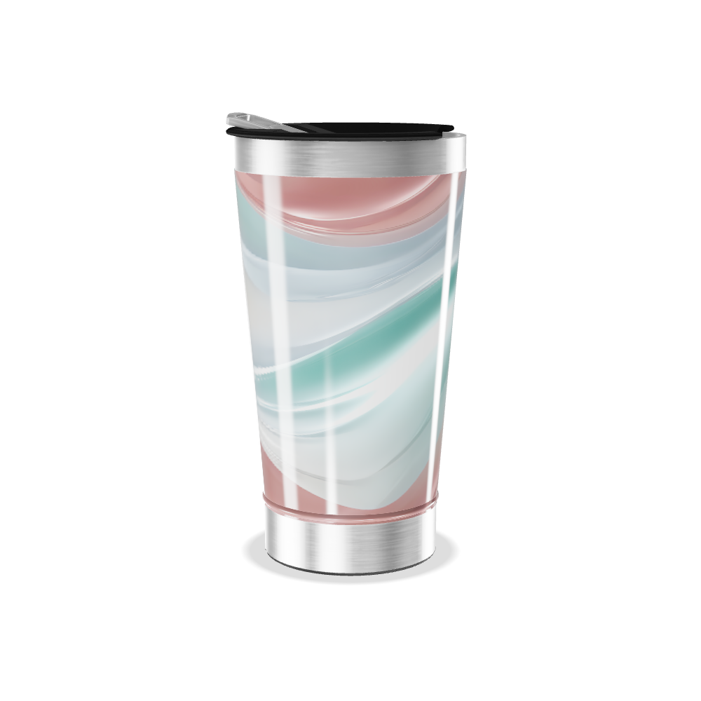 Copo Térmico - Mármore Colorido Aço Inox