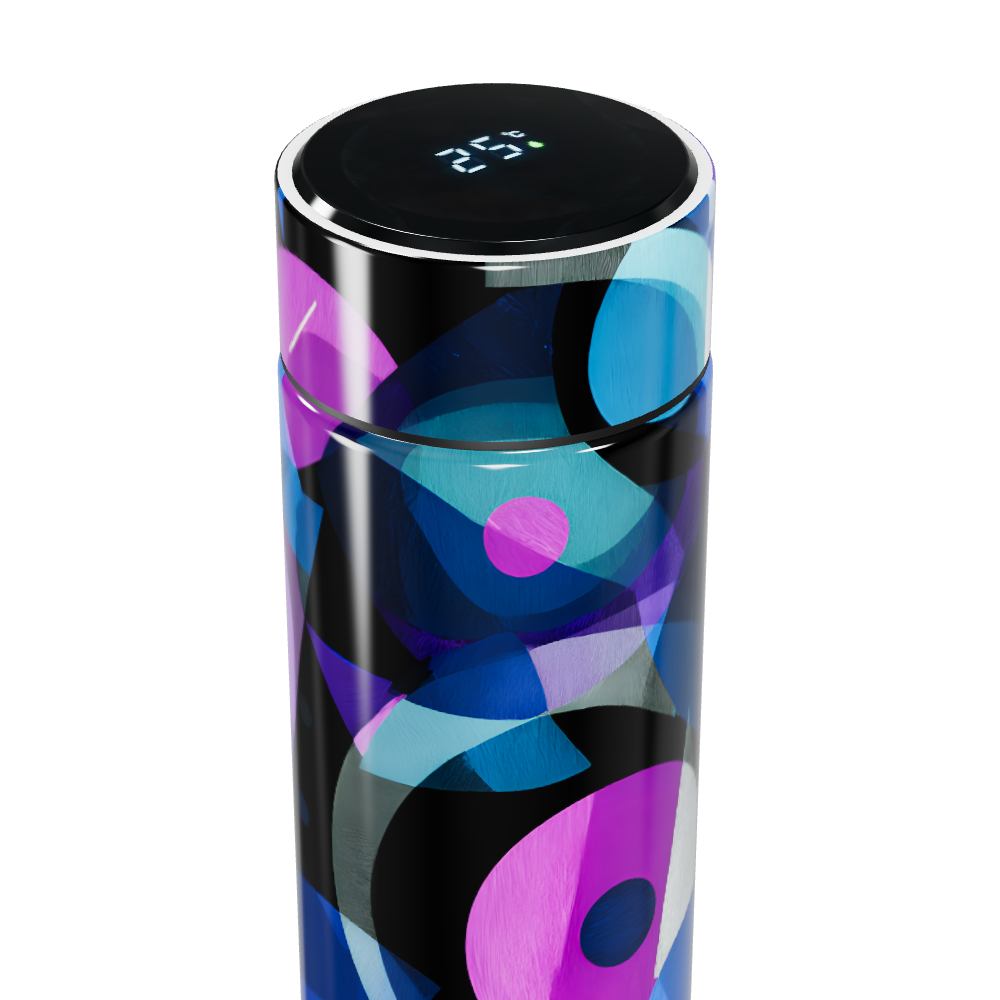 Garrafa Térmica Touch - Estampa Colorida Abstrata