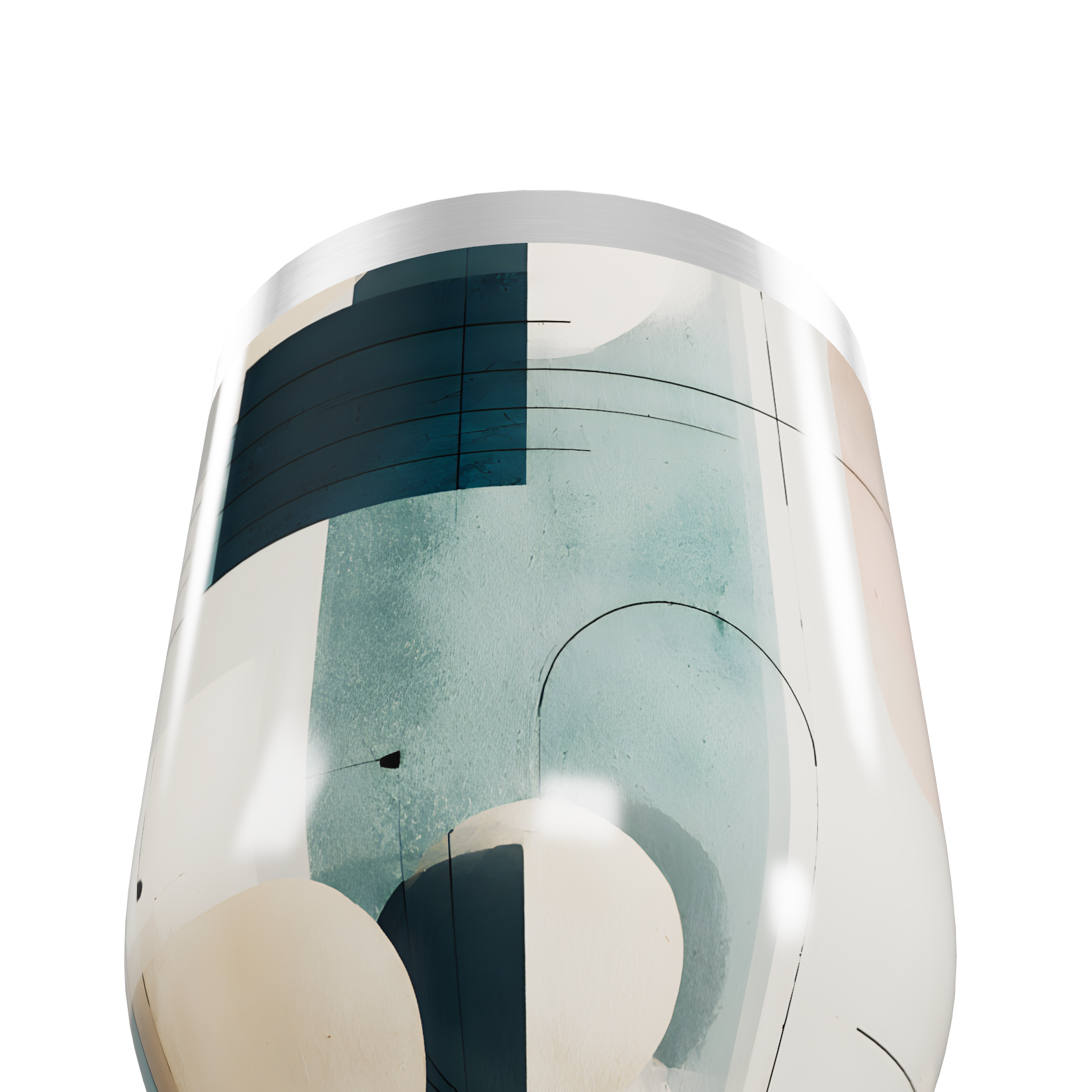 Copo Térmico Slim - Design Abstrato Aço Inox