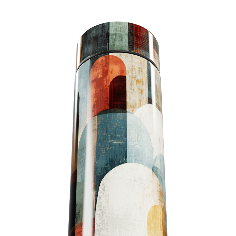 Garrafa Térmica Touch - Estampa Geométrica Colorida