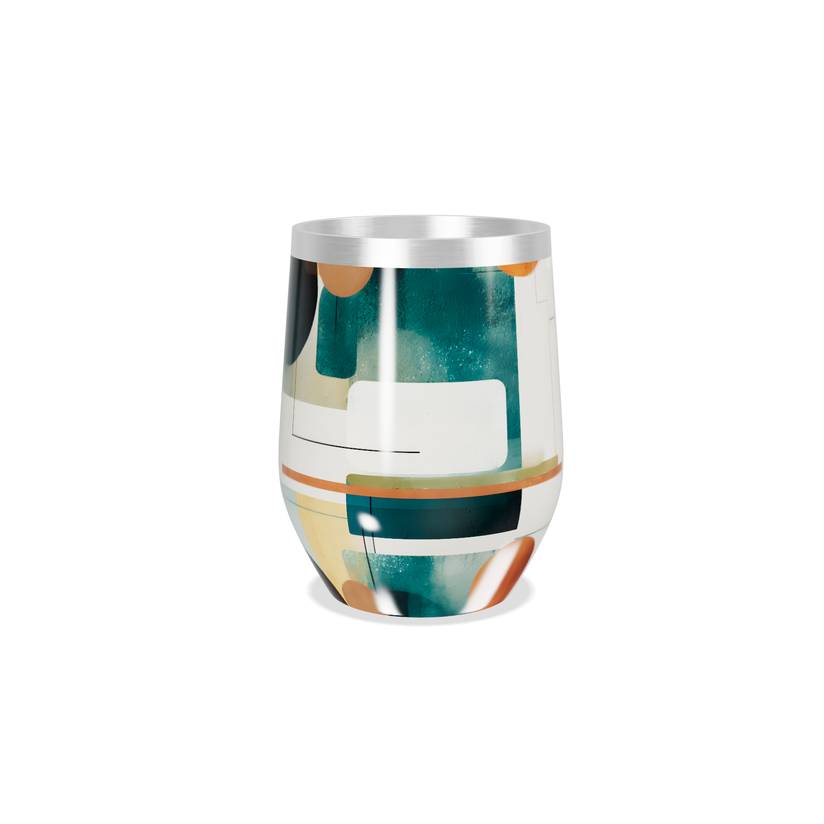 Copo Térmico Slim - Abstrato Colorido Aço