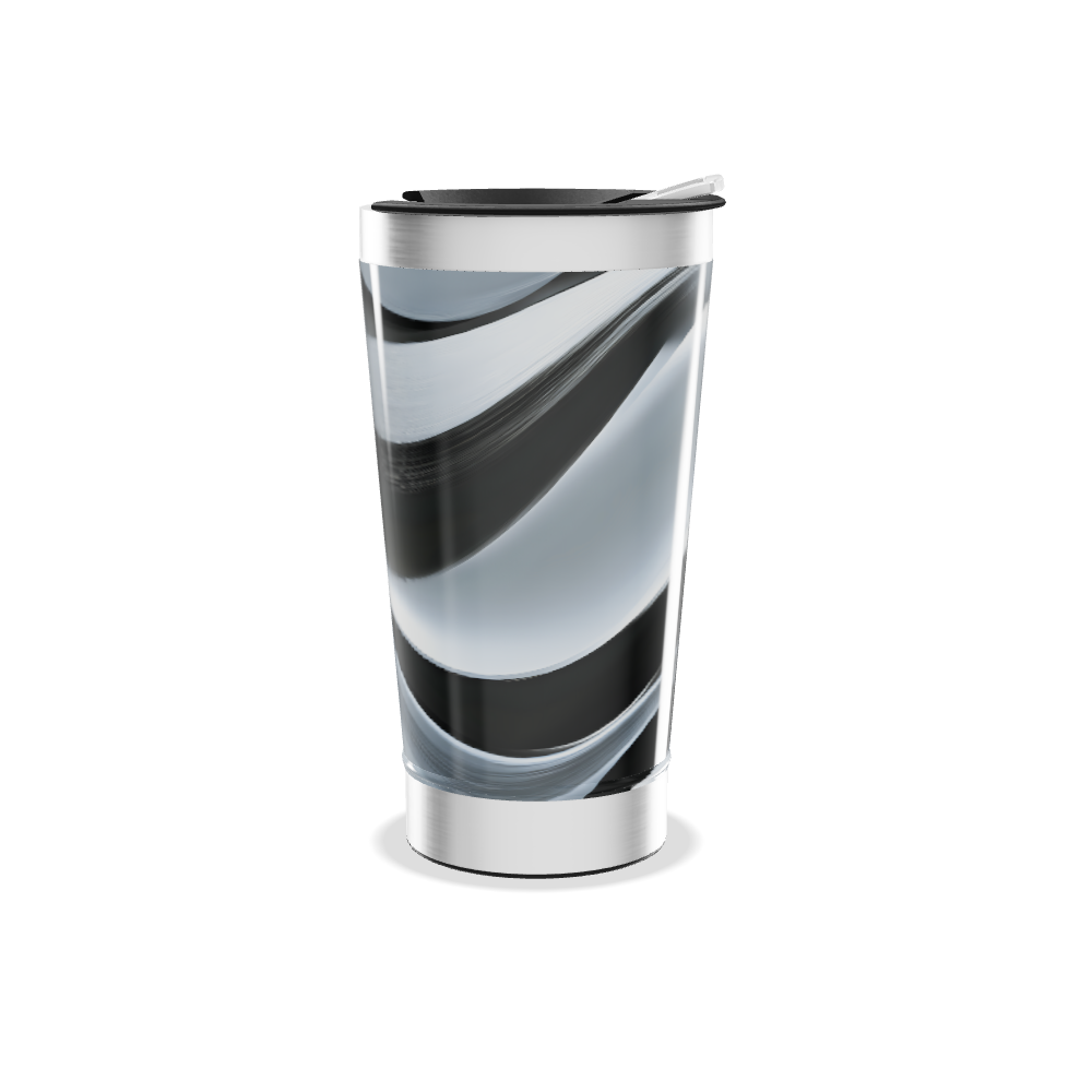 Copo Térmico - Design Preto e Branco