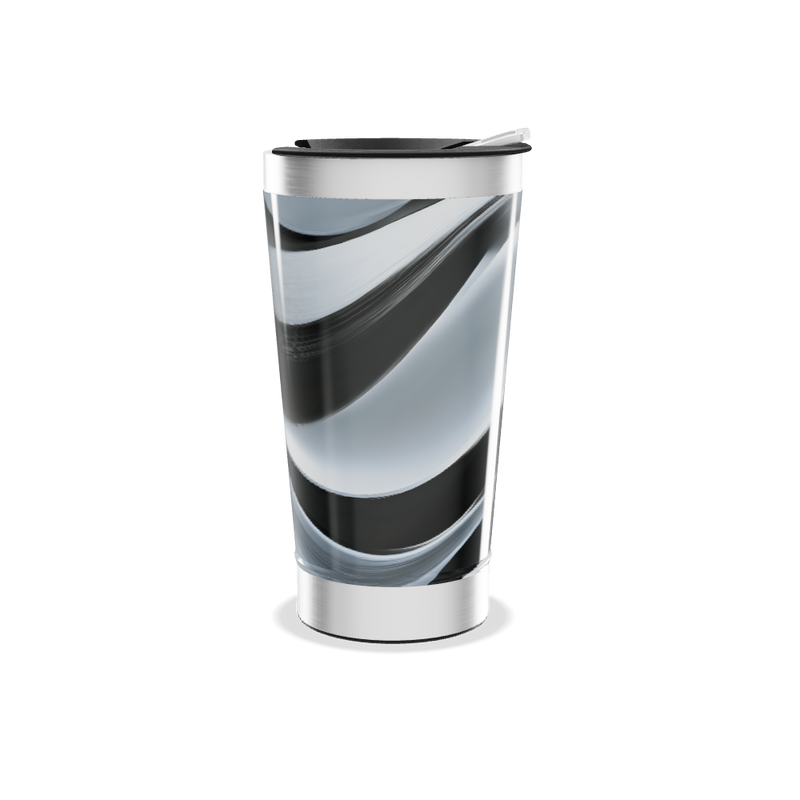 Copo Térmico - Design Preto e Branco