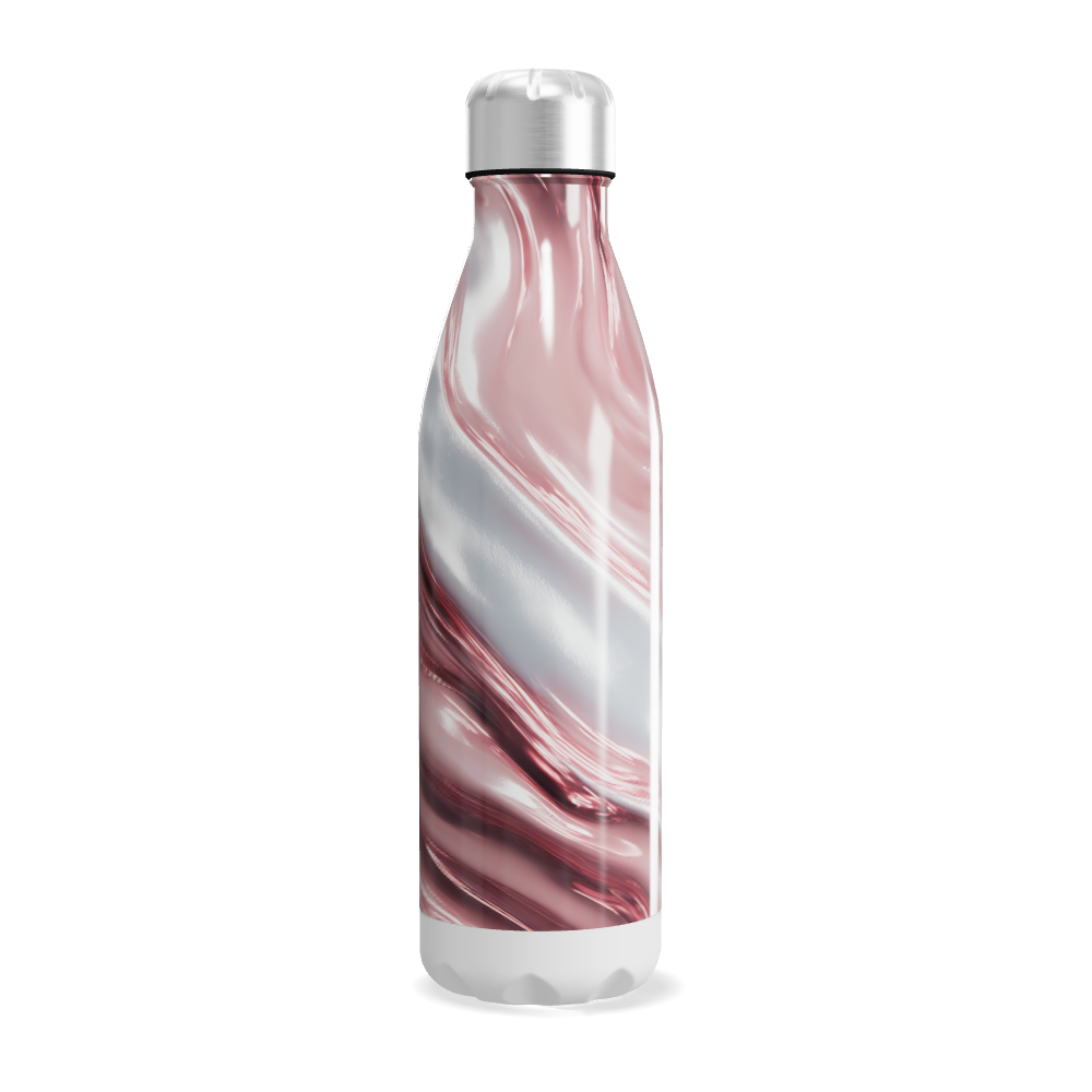 Garrafa Inox - Rosa Marmorizada 500ml