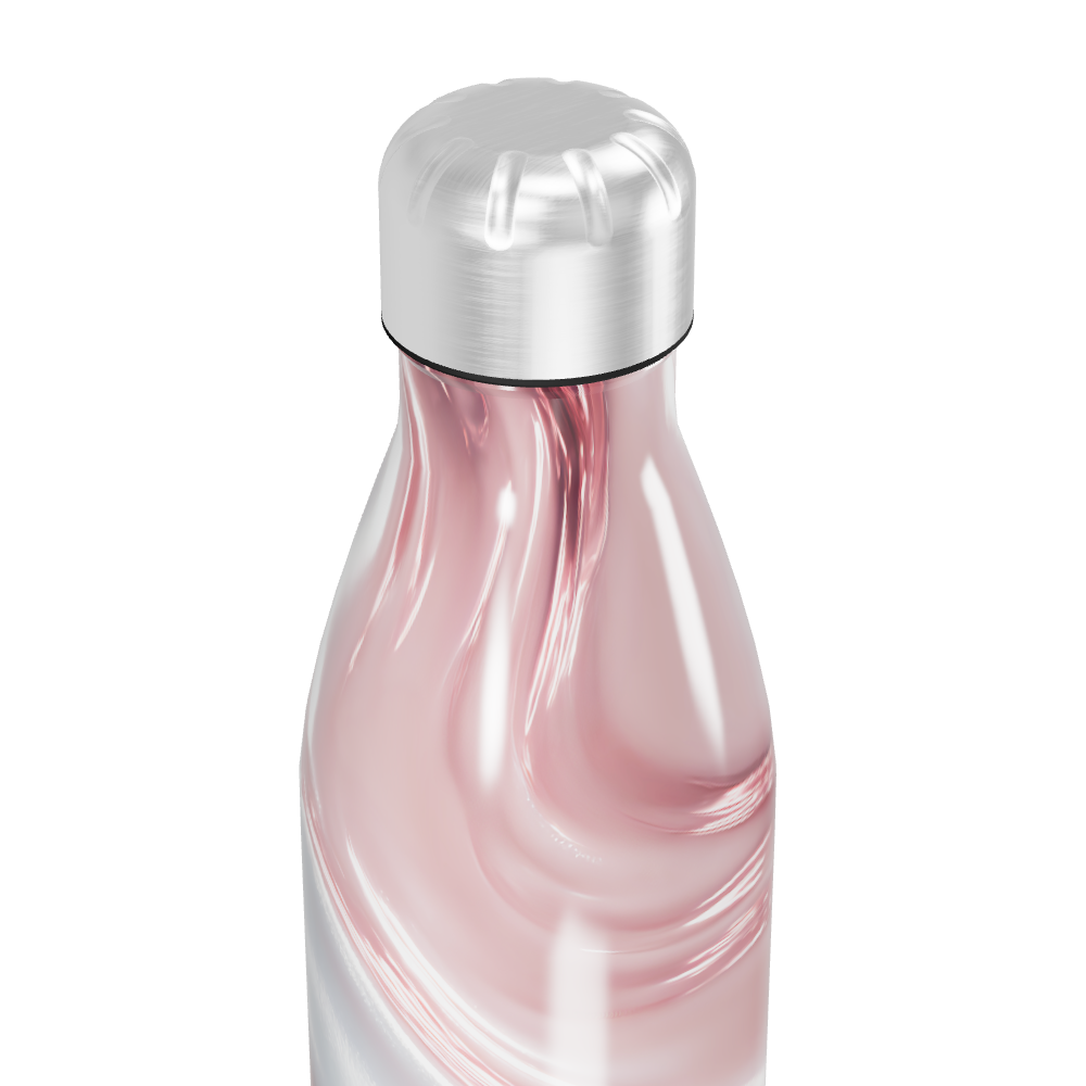 Garrafa Inox - Rosa Marmorizada 500ml