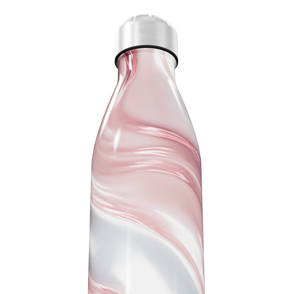 Garrafa Inox - Rosa Marmorizada 500ml