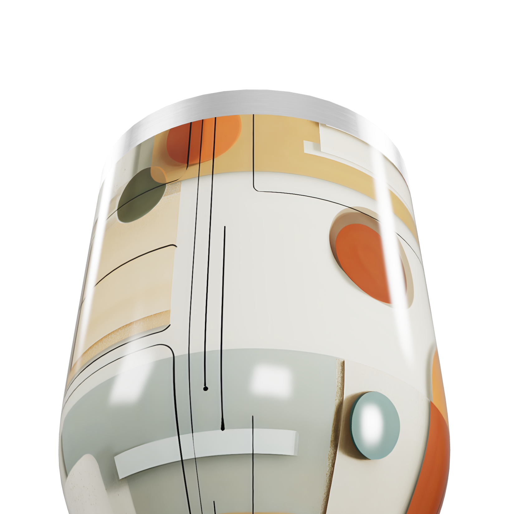 Copo Térmico Slim - Com Estampa Geométrica Colorida