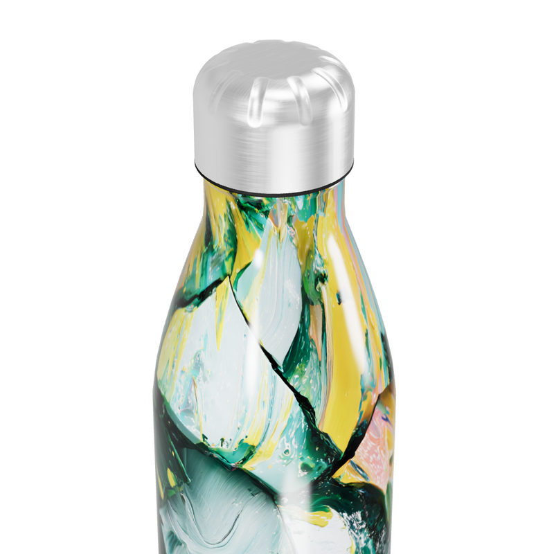Garrafa Inox - Estampa Abstrata Colorida