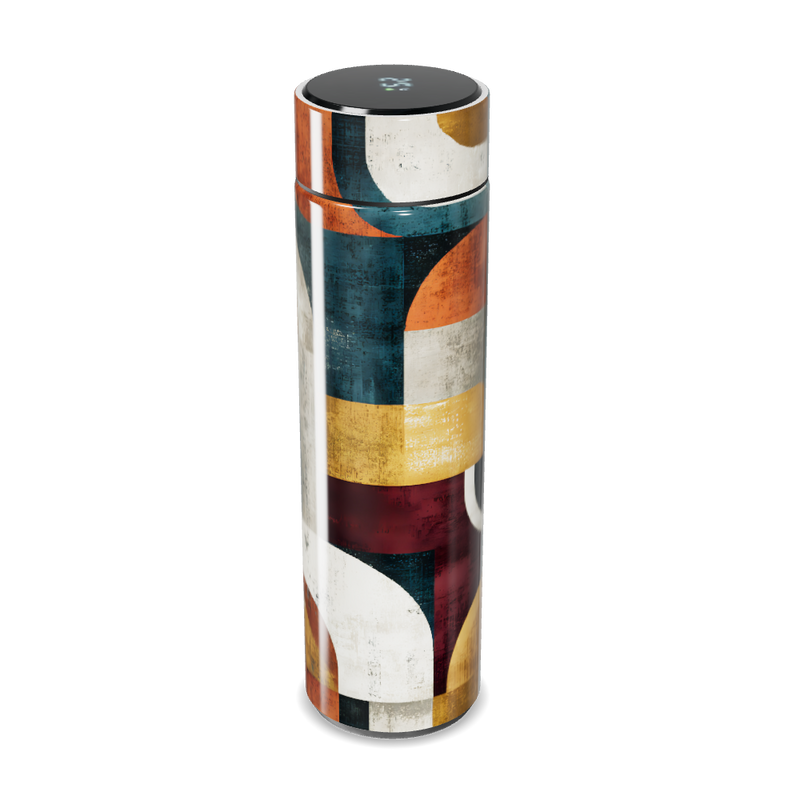 Garrafa Térmica Touch - Estampa Abstrata Colorida