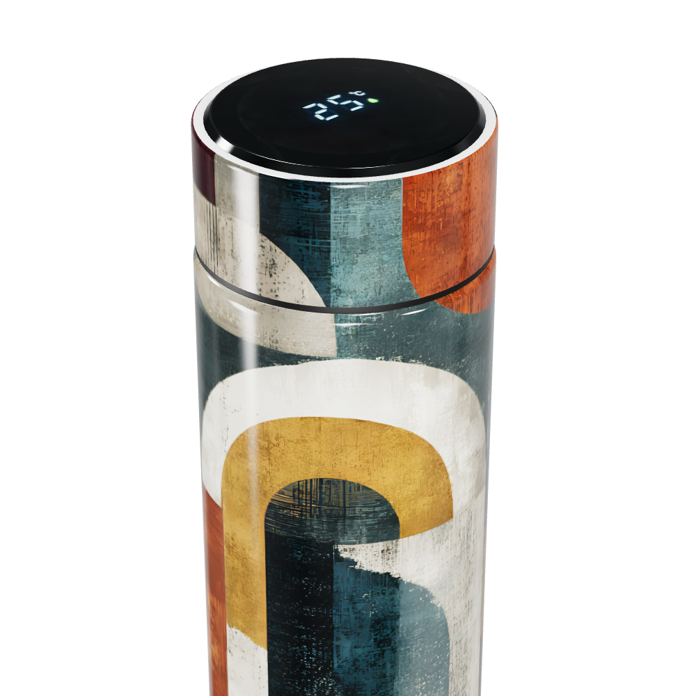 Garrafa Térmica Touch - Estampa Abstrata Colorida