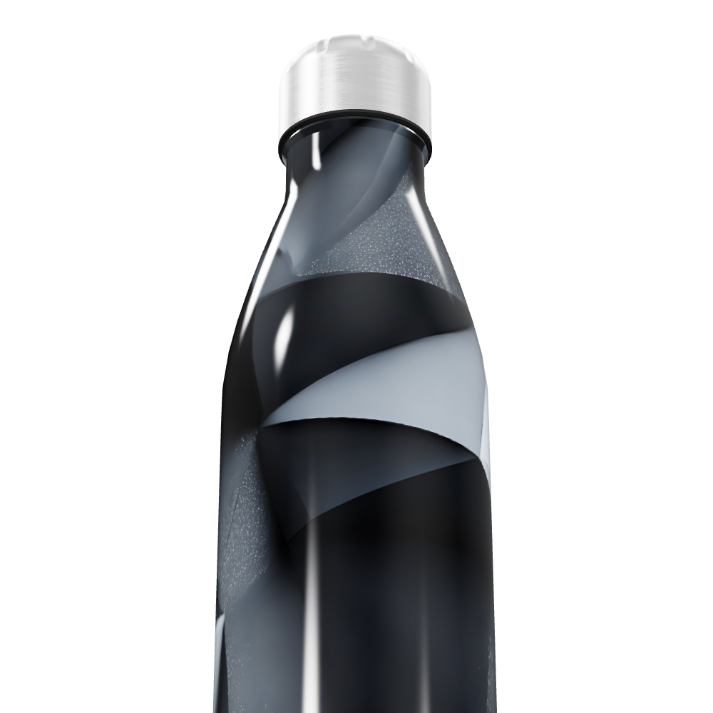 Garrafa Inox Preto Brilhante