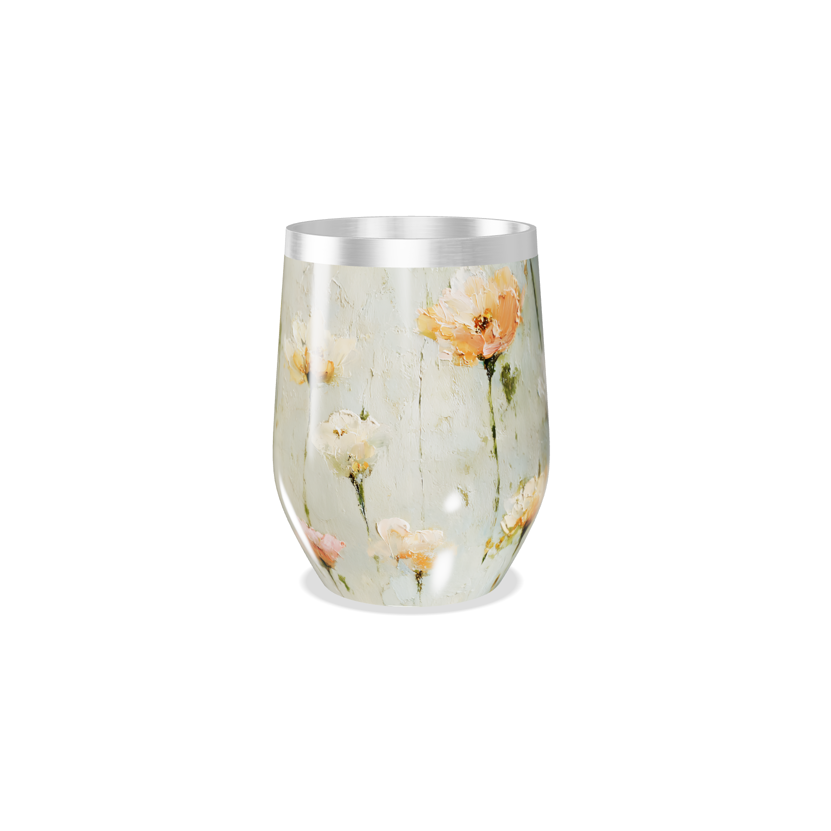 Copo Térmico Slim - Floral em Aço Inox