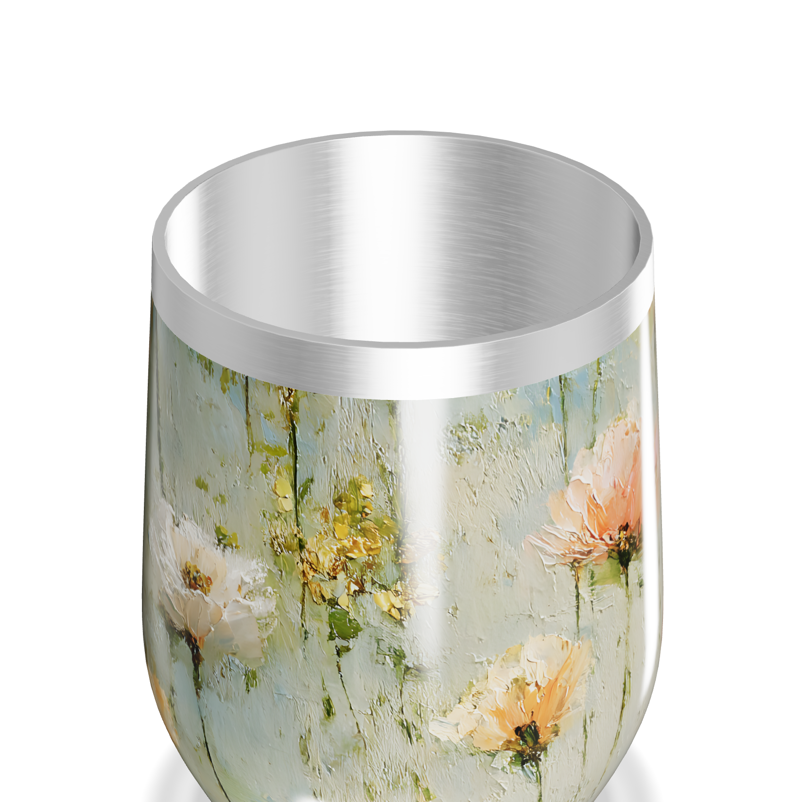 Copo Térmico Slim - Floral em Aço Inox