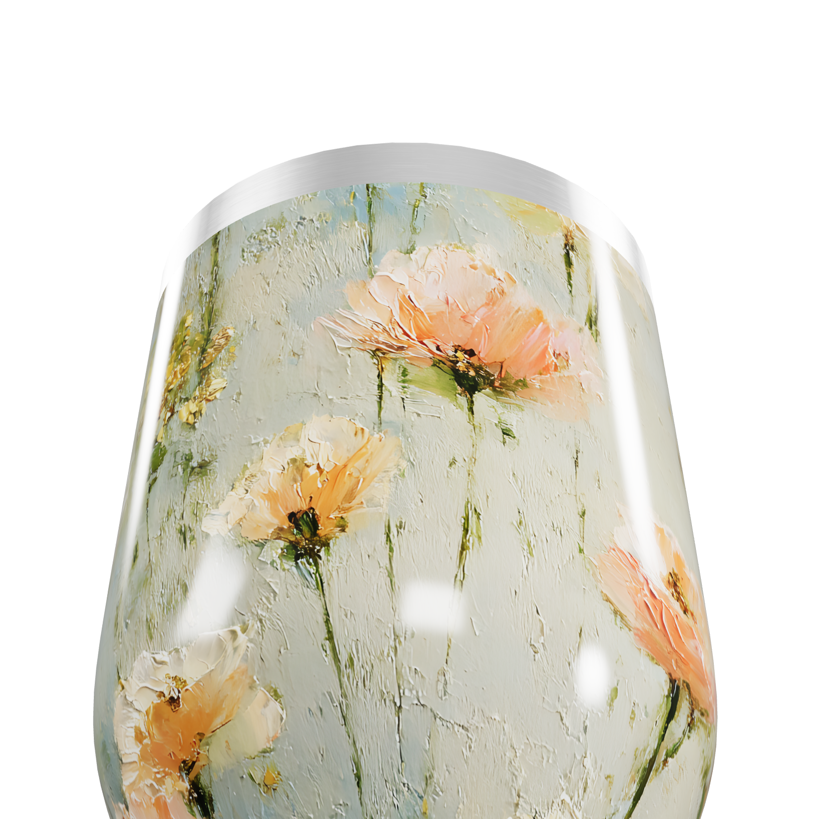 Copo Térmico Slim - Floral em Aço Inox