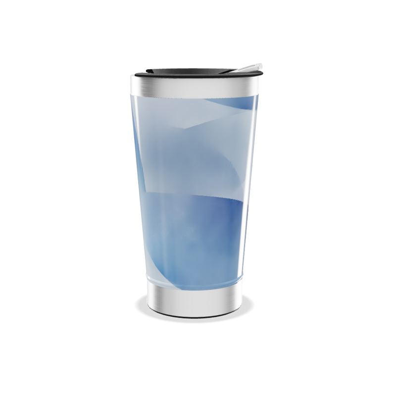 Copo Térmico - Azul com Estampa Geométrica