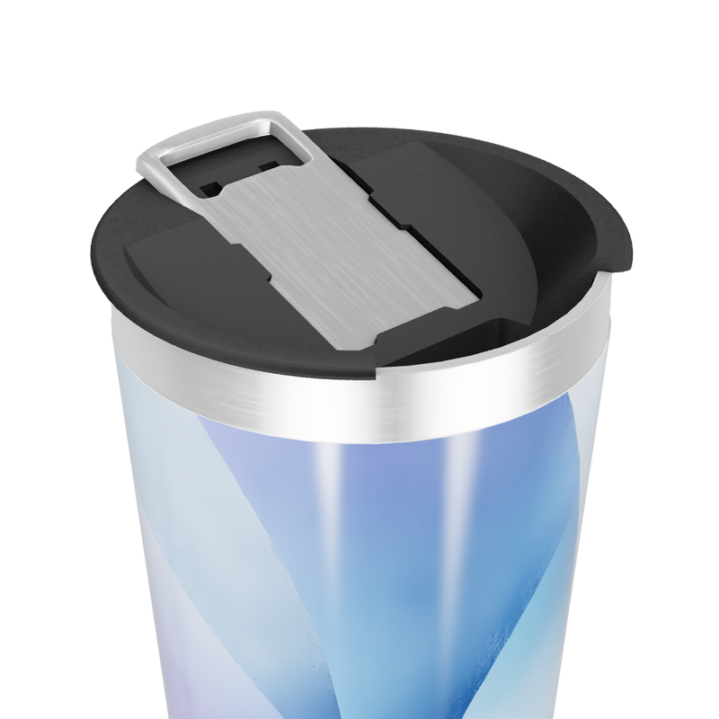 Copo Térmico - Azul com Estampa Geométrica