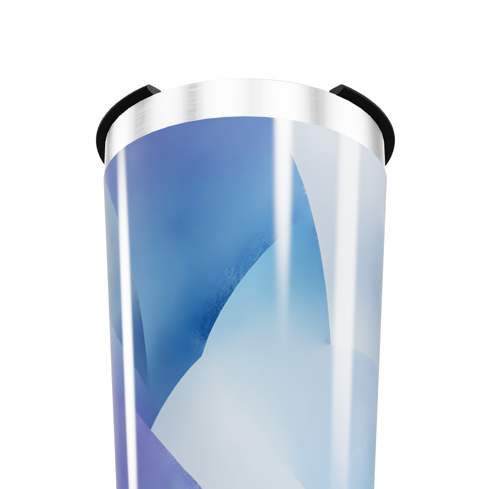 Copo Térmico - Azul com Estampa Geométrica