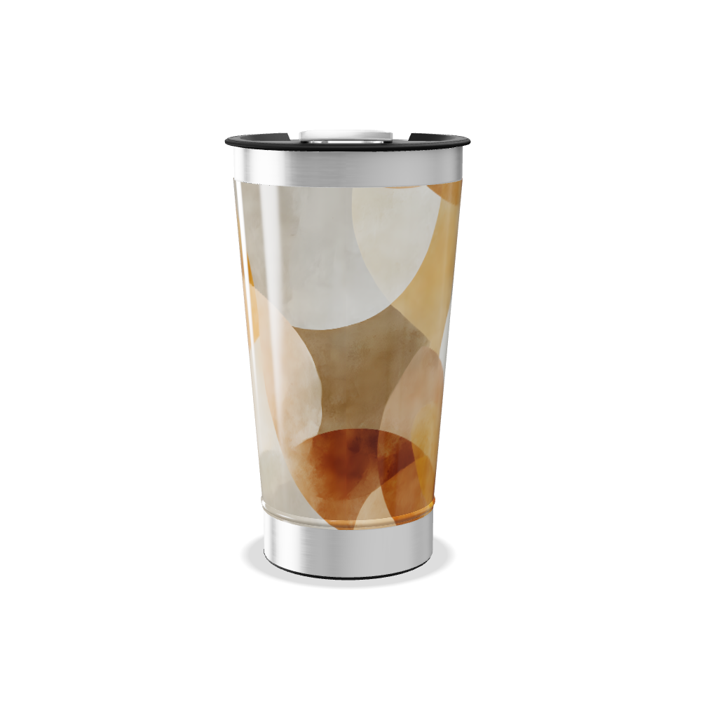 Copo Térmico - Estampa Abstrata Laranja