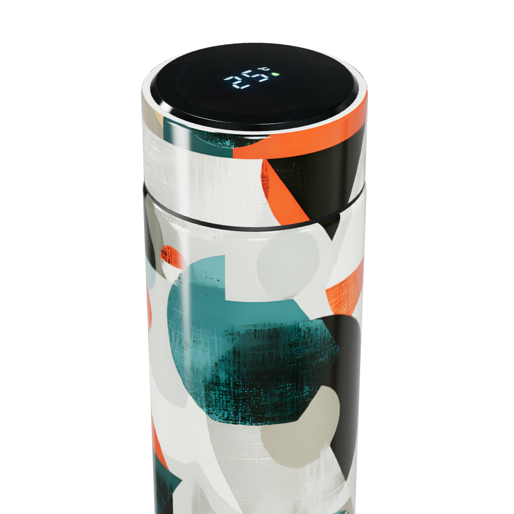 Garrafa Térmica Touch - Estampa Geométrica Colorida