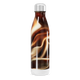 Garrafa Inox - Marrom com Estampa Ondulada
